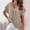 003 Khaki, variant on Womens Cute Animal Print T-Shirts Loose Fit V-Neck Short Sleeve Tunic Tops Comfort Lightweight Blouses