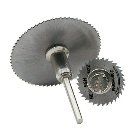 

5x HSS Circular Wood Cutting Saw Blade Discs + 2x Mandrel Drill For Rotary Tool *2PCS