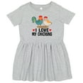 thumbnail image 3 of Inktastic Chicken Farmer I Love My Chickens Girls Toddler Dress, 3 of 5