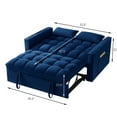 thumbnail image 5 of Convertible Navy Sofa Bed with High-Quality Foam Filler / Easy to Transform, Great for Overnight Guests, 5 of 6
