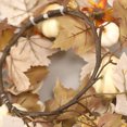 thumbnail image 6 of Xuniizn Fall Wreaths for Front Door, 16" Maple Leaves Pumpkin Wreath Fall Decor Fall Wreath for Thanksgiving Halloween Fireplace Wall Porch Party Supplies, Fall Decorations for Home, 6 of 9