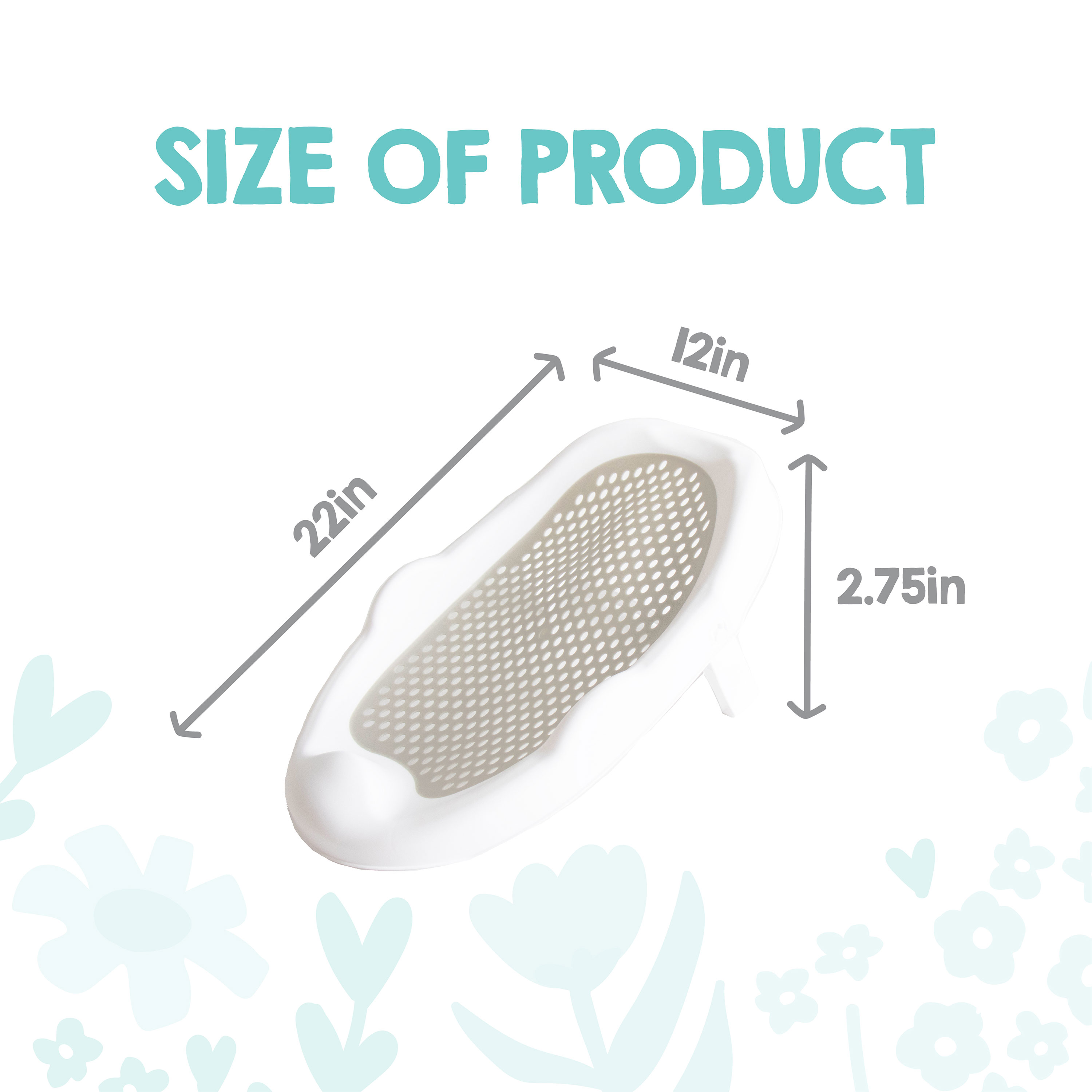 Regalo Ergonomic Baby Bath Support Positioner, Single pack, White, Newborn