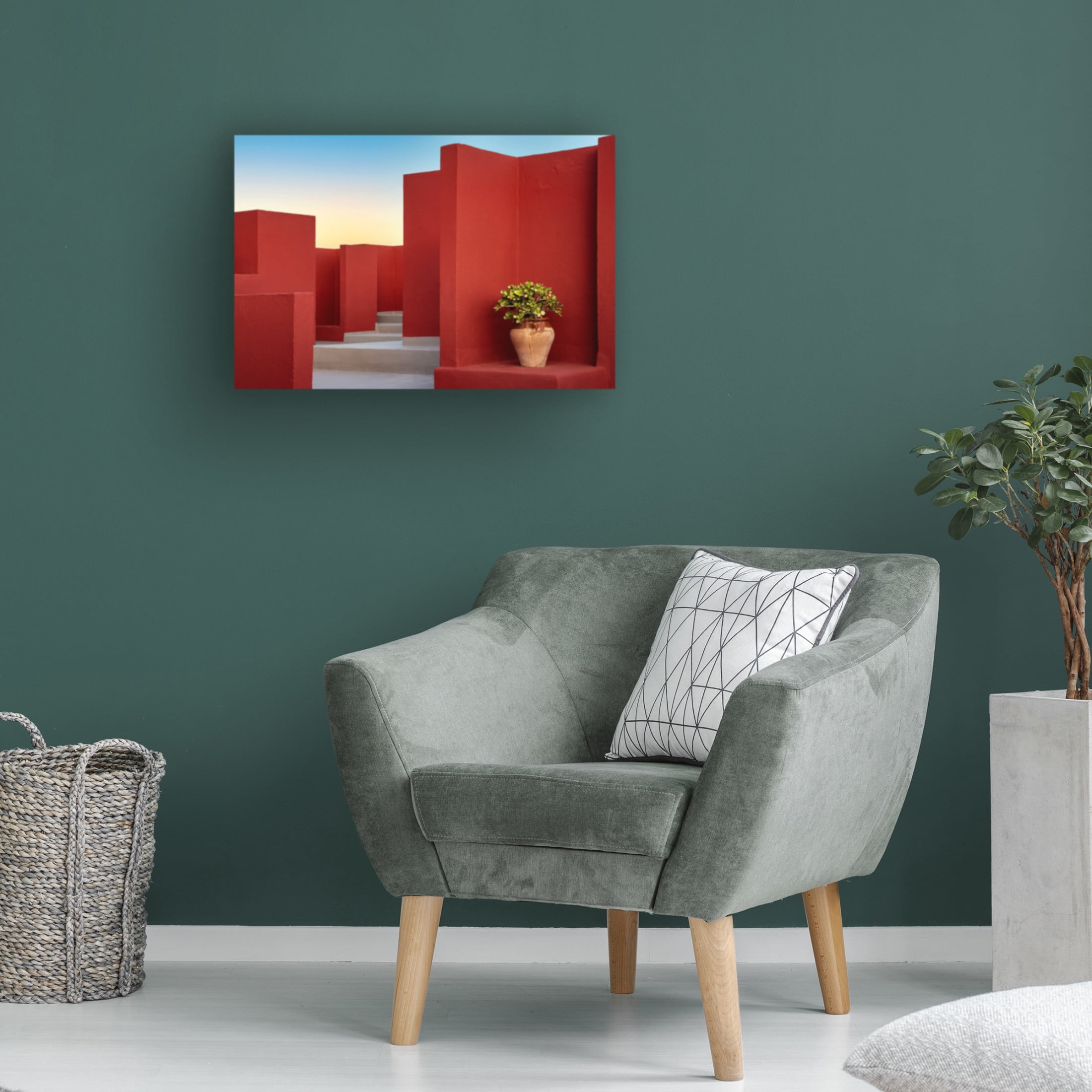 Trademark Fine Art Linda Wride  Muralla Roja 51 Canvas Wall Art