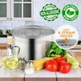 thumbnail image 4 of 5-Quart Stainless Steel Stockpot - 18/8 Food Grade Heavy Duty Large Stock Pot for Stew, Simmering, Soup, Includes Lid, Dishwasher Safe, Works w/Gas, Induction, Ceramic &amp; Halogen Cookto, 4 of 8