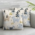 thumbnail image 3 of JEUXUS  Throw Pillow Covers Scandinavian Dogs Cushion Covers Childish Trendy Cute Doodle Art Black Cartoon Nursery Home Decorative Throw Pillowcases  for Patio Sofa Couch, 3 of 5