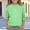Green, variant on Girls' 3/4 Sleeve T-Shirt Round Neck Spring Casual Shirts Tops Lightweight Soft Graphic Print Tunic Blouses for Kids 3-12 Years