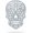Textured Silver, variant on Day of the Dead Sugar Skull Metal Wall Art– Handcrafted Steel Décor for Día de los Muertos– Indoor/Outdoor Rust-Resistant Wall Hanging– Vibrant Mexican Sugar Skull Design, 4 Sizes & 8 Colors (TS-33)