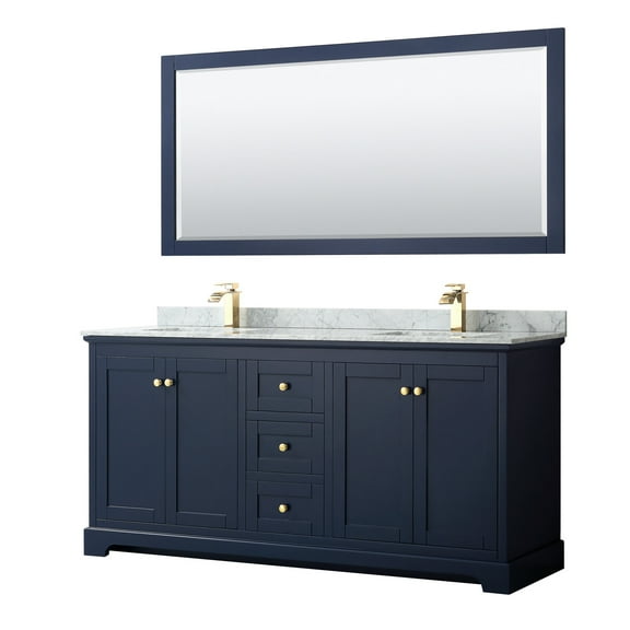 Wyndham Collection Wcv232372dcmunsm70 Avery 72" Free Standing Double Basin Vanity Set -