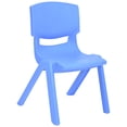 thumbnail image 1 of JOON Stackable Plastic Kids Learning Chairs, Blue, 20.5x12.75x11 Inches, 1 of 7