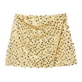 thumbnail image 4 of Elegant Beaded Festival Mini Skirt, Sparkly High Waisted Stretchy Bodycon, Shimmering Bow Front Party Ready Night Out Clubwear, 4 of 5
