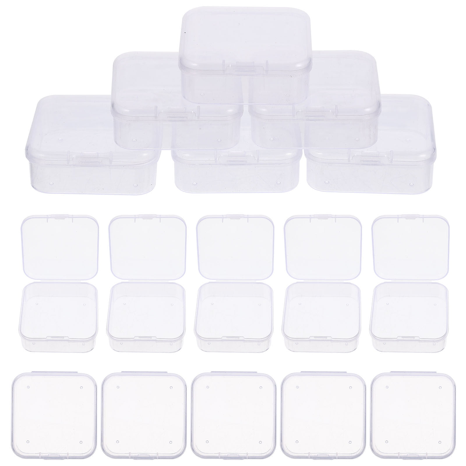 LULULION Portable Clear Plastic Box for Jewelry and Beads Storage 90Pcs