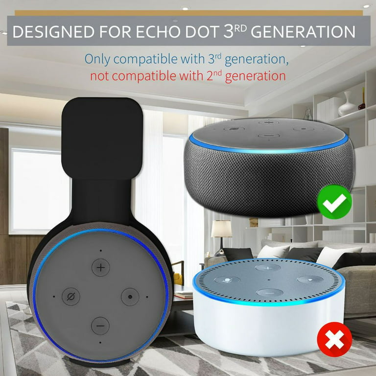 Stand Echo Dot 3rd Generation 360 Adjustable Table Holder Space Saving Dot  Accessories Cable Management Non Muffled Sound Original Outlet Bracket  Mount Smart Home Speaker Black White, High-quality & Affordable
