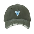 thumbnail image 1 of Gorra de béisbol con parte superior suave y ajustable con forma de corazón y agujero retro para mujer, de 54 a 60 cm de circunferencia, con ala ancha, 1 of 5