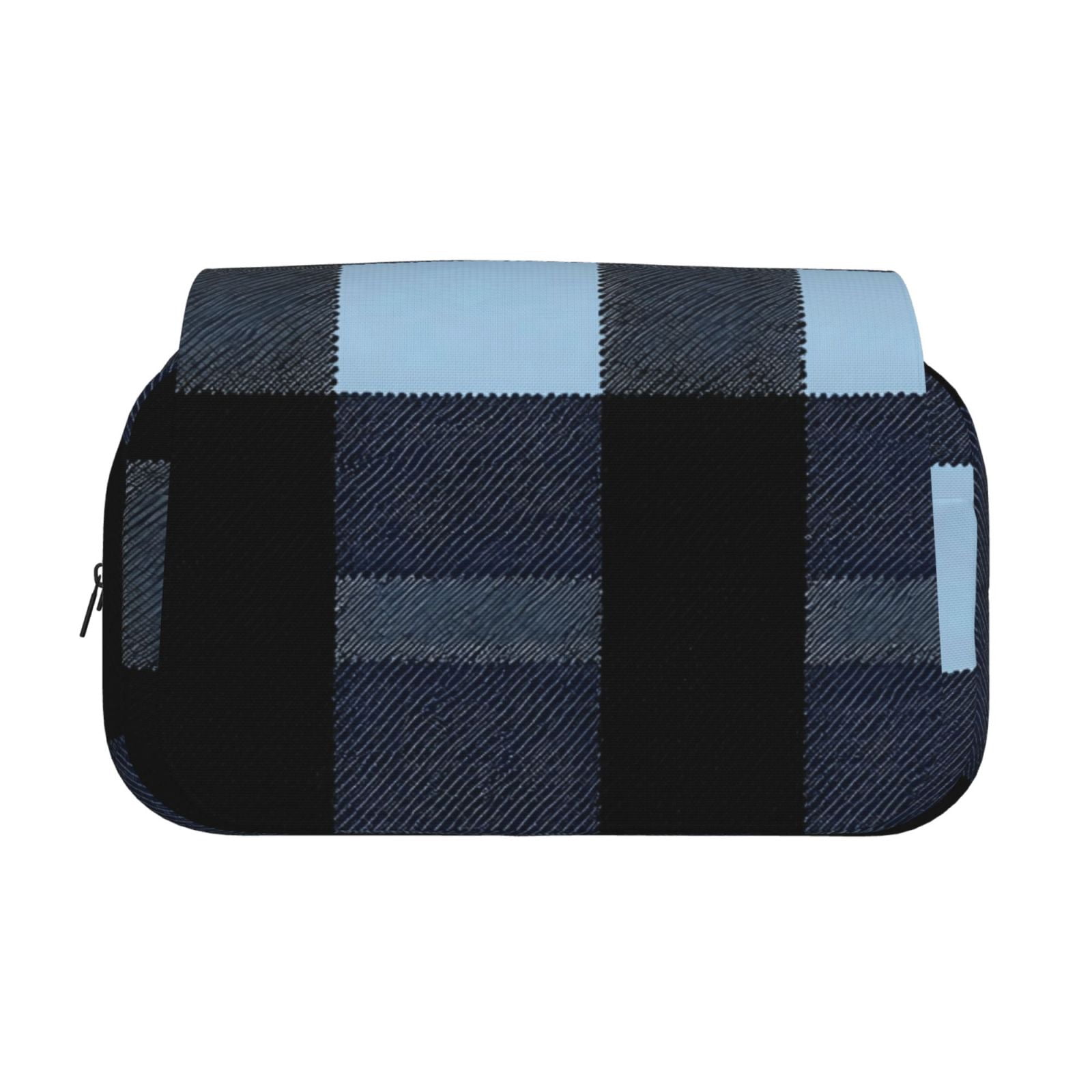 Large-Capacity Flip-Top Double-Layer Pencil Case, Multi-Functional Pocket Pen Case, Durable Stationery Organizer Midnightblue Buffalo Plaid Check Tartan Scotland_2