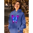 thumbnail image 2 of Butterfly Purple Hoodie Women -SPIdeals Designs, Female 5X-Large, 2 of 4