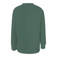 thumbnail image 4 of Vedolay Hoodless Sweatshirts for Women 2023 Long Sleeve Crew Neck Tops T-Shirt Blouse Pullover Green,S, 4 of 4