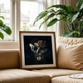 thumbnail image 2 of Tale Skull - Collage Surrealism Floral Modern Art Fantasy Bird Nature Space Oak Framed Wall Art Print 16 x 16 inches, 2 of 8