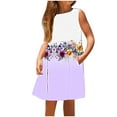 thumbnail image 6 of TGSLY Girls Summer Princess Dresses Cute Flower Printed Sleeveless Suspender Flared Skater Dress Loose Flowy Swing Beach Vacation Sundress with Pockets Multicolor#27 8 Years, 6 of 9