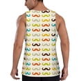 thumbnail image 6 of Rocae Colorful Mustache for Men's Workout Tank Top Men's Running Tank Top Dry Fit Athletic Workout Tank TopsMedium, 6 of 9