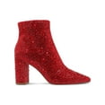 thumbnail image 2 of Betsey Johnson Womens Cady Embellished Ankle Boots Red 7.5 Medium (B,M), 2 of 3