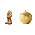 thumbnail image 1 of Majestuosa escultura de león en resina. Adorno de mesa coleccionable y artístico. Figura decorativa única para la oficina, el hogar, la estantería, el, 1 of 8