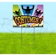 thumbnail image 1 of Costumes (18" x 24") Yard Sign, Includes Metal Step Stake, 1 of 6