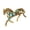 Gold, variant on Trendy Horse Brooch Pin Embellished Simulated Turquoise for Enhancing Clothing Chinese Zodiacal Pin