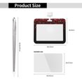 thumbnail image 3 of Kdxio Red Glitter1 Card Badge Holder Work Badge Sleeve for Office, School, Factory, ID Credit Cards, Driver Licenses and Passes, 3 of 7