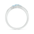 thumbnail image 2 of Angara Natural 0.45 Ct. Aquamarine with Diamond Infinity Ring in 14K White Gold for Women (Ring Size: 3), 2 of 9