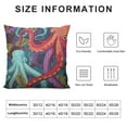 thumbnail image 5 of MLJA Square Throw Pillow Covers Cartoon Funny Colorful Octopus Pattern Pillow Cases Decorative for Home Bedroom Sofa Pillowcases Standard., 5 of 5