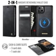 thumbnail image 3 of Funda Billetera Desmontable Magnética 2 en 1 Magsafe para iPhone 14 Plus con Tarjetero para Mujer y Hombre,Cuero PU Retro 【Bloqueo RFID】 Funda con soporte a prueba de golpes, 3 of 10