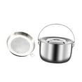thumbnail image 4 of Lipstore Marmite à Ragoût Batterie de Cuisine Suspendue Polyvalente Extérieur Intérieur Ronde Casserole de Camping 5 L, 4 of 8
