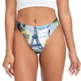 thumbnail image 1 of Fotbe Parisian Cafe With Eiffel Tanga Sin Costuras para Mujer con Estampado – Panties Invisibles, Transpirables y Cómodos para Uso Diario-4X-Large, 1 of 6