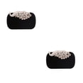 thumbnail image 2 of Sonducket Bolso ligero y moderno para accesorios elegantes para el día a día, bolsos de mano, bolso de mano, práctico pavo real blanco y negro negro pavo real blanco 2Conjunto, 2 of 6