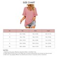 thumbnail image 5 of Camiseta de manga corta con cuello en V para mujer, color puro, suave, agradable para la piel, para citas, compras, rosa, M, 5 of 5