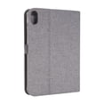 thumbnail image 5 of Case for iPad mini 6th Gen 8.3" 2021 / iPad mini 7th Gen (A17 Pro) 2024, Vintage Fabric PU Leather Folio Cover Soft TPU Inner Multiple Viewing Angles Stand with Card Slots Auto Sleep / Wake - Gray, 5 of 5