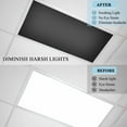 thumbnail image 3 of 4 Pack Solid Color Fluorescent Light Covers for Ceiling Lights Black Magnetic Ceiling Light Covers Overhead Light Filters for Office Classroom Home, 3 of 9