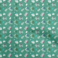 thumbnail image 1 of oneOone Popeline de Coton Vert Mer Tissu Automne Matière de Robe Tissu Imprimé Tissu au Mètre 56 Pouces de Large, 1 of 4