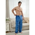 thumbnail image 4 of Vulcanodon Mens Flannel Pajama Pants, Soft Plaid Sleep Fleece Lounge Bottoms with Pockets(Royal Blue- Plaid, M), 4 of 4