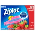 thumbnail image 1 of Ziploc Storage Bags with New Grip 'n Seal Technology, for Food, Sandwich, Organization and More, Quart, 100 Count, 1 of 4