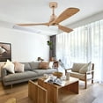 thumbnail image 2 of FETCOI 48" 3 Blades Wood Ceiling Fan, Dimmerable Downrod Outdoor Ceiling Fan with Lights and Remote Noiseless Reversible Motor Modern Ceiling Fan for Patios Bedroom Living Room (Wood), 2 of 16