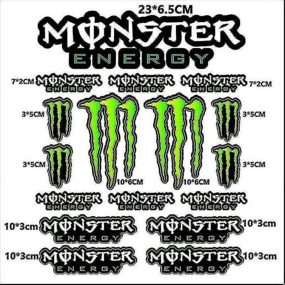 Racing Car Motorcycle Monster Energy Stickers Helmet Decals For Yamaha Honda Kawasaki Suzuki