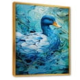 thumbnail image 2 of Designart "Abstract Duck Ripples I" Animals Framed Wall Art - Traditional Blue Duck Bedroom Framed Canvas Wall Art, 2 of 6