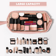 thumbnail image 4 of SUPTREE Makeup Bag Travel Cosmetic Bag for Women Travel Case Organizer Make Up Pouch，Pink, 4 of 7