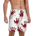 thumbnail image 2 of Fotbe Bloody Hand 1 Pajama Shorts for Men, Men's Pajama Bottoms, Sleepwear,Short Pajama Pants-4X-Large, 2 of 9