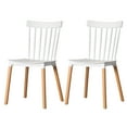 thumbnail image 6 of Modern Plastic Dining Chair Windsor Design with Beech Wood Legs, 6 of 10