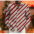 thumbnail image 3 of Camisa hawaiana de manga larga de moda para hombre, para socializar en la playa, forro 2024, camisa de hombre de alta gama, camisa estampada en 3D, nieve navideña, 3 of 5