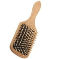 thumbnail image 2 of Cepillo de pelo profesional para desenredar cabello grueso y rizado con mango de madera, 2 of 14