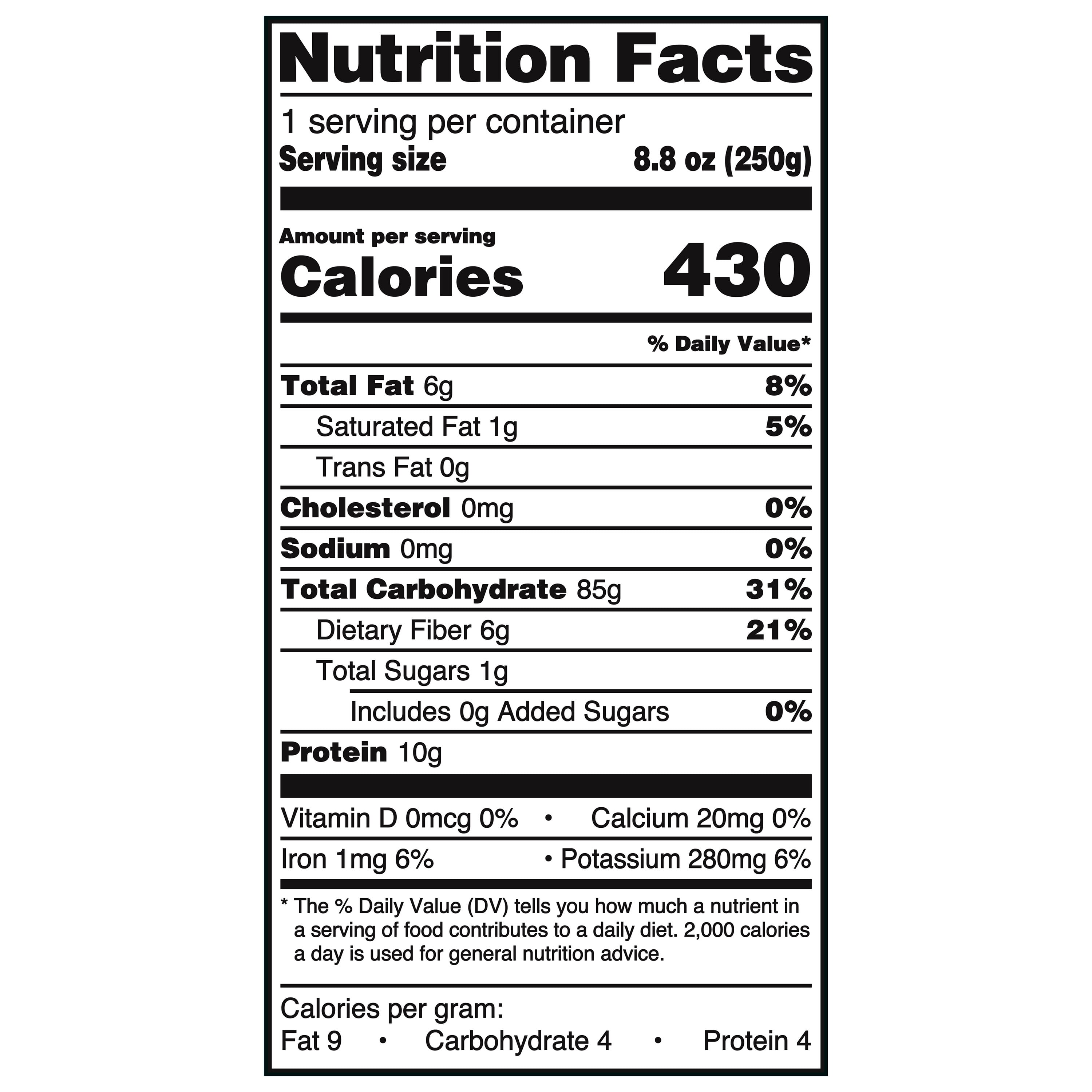 Great Value Ready-to-Heat 90-Second Brown Rice Pouch, 8.8 oz