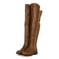 thumbnail image 5 of Women's Gold Zipper Design Lug Over The Knee Boots 19705, 5 of 6